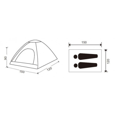 Палатка KingCamp Dome Junior 2